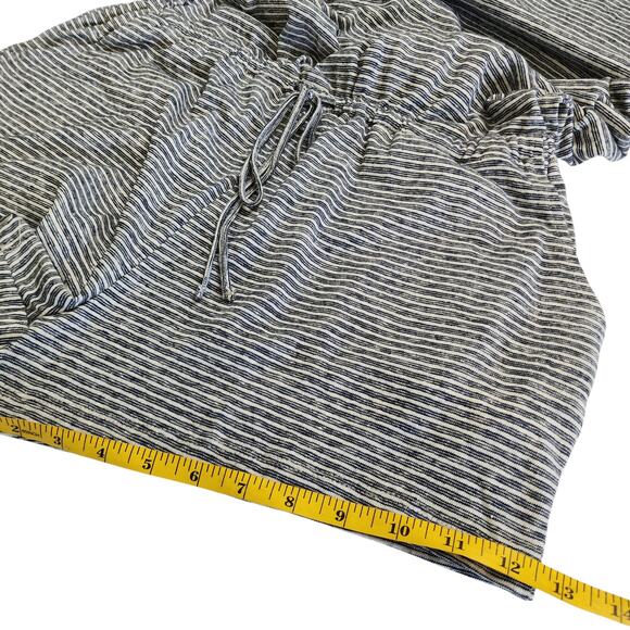 PrAna Womens Retrieve Romper Size Medium Gray Bone Stripe Hemp Organic Beach NWT - Picture 14 of 14